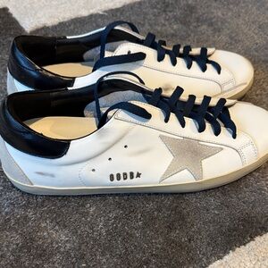 Golden Goose White and Navy Men's Sneakers